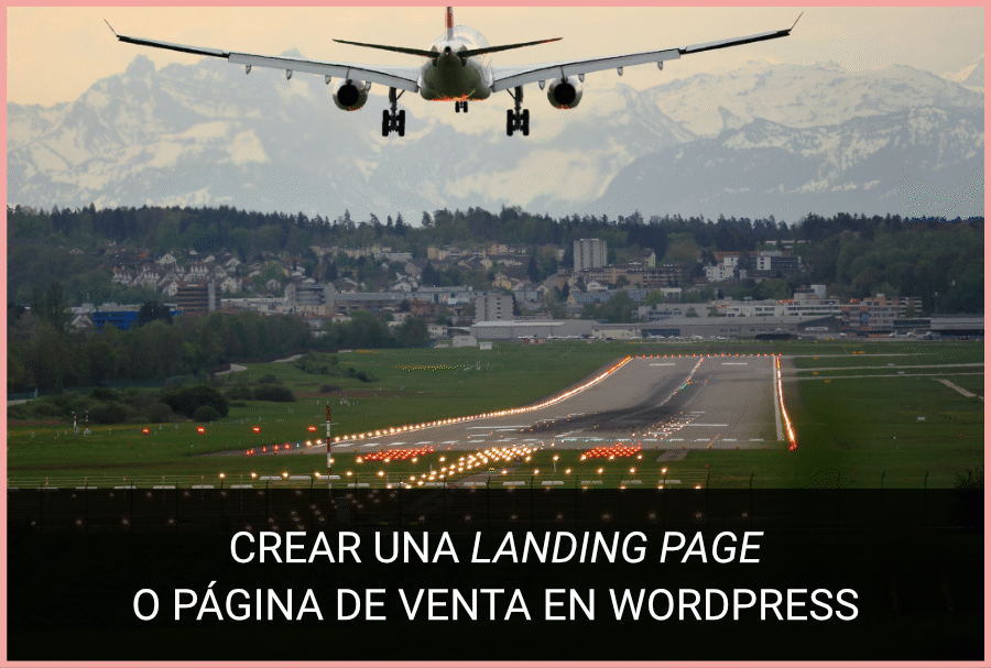 crear una landing page en WordPress